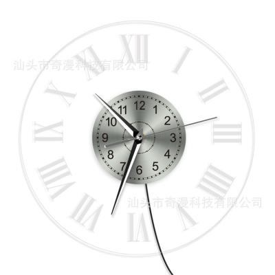 China Retro FILE Roman Numerals Quartz Analog Wall Hanging Hot Selling Transparent Acrylic Clock for sale