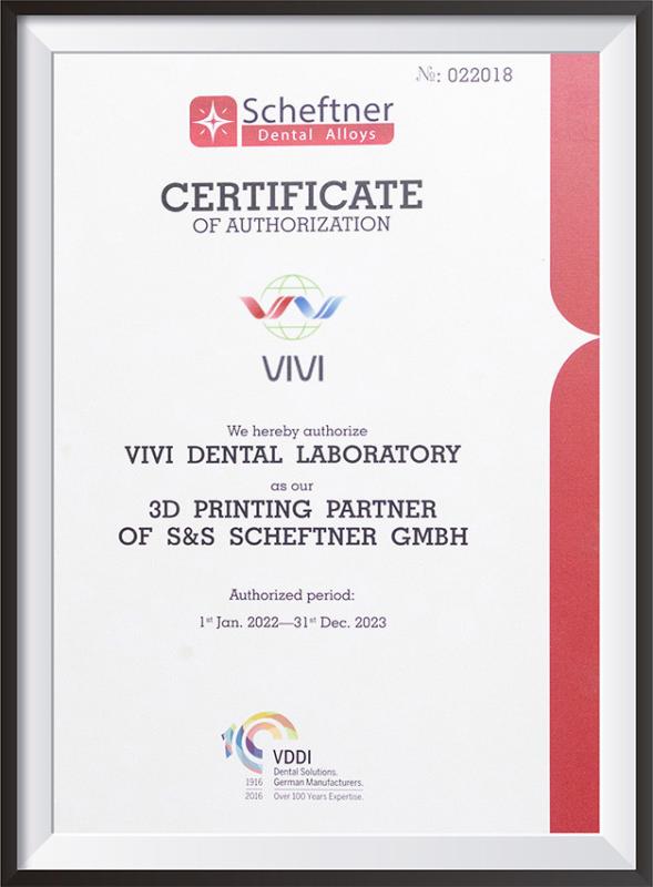 ISO 13485 - VIVI DENTAI LABORATORY