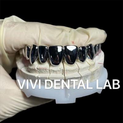 China SLM Technique Dental Lab Crowns Deformation Resistance Full Metal Crowns for sale