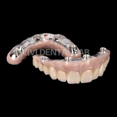 China Zirconia Dental Implant Crown Biocompatible With Titanium Bar for sale