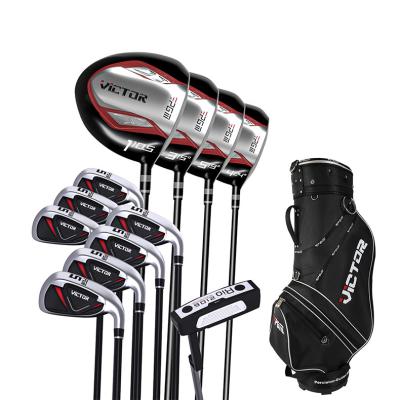 China graphite & TMT 12 Piece Steel Golf Clubs Complete Set For Men Includes Titanium 3 Driver & Fairway #5 Woods 4 Irons 5-SW Hybrid Moon & Bag for sale