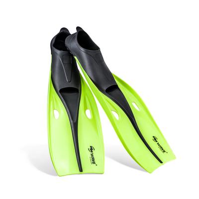 China Full Foot Pocket Water Sport Split Foot Pockets Fins Dive Swim Fins Spring Strap Rubber Fin For Freediving Spearfishing Scuba Diving for sale