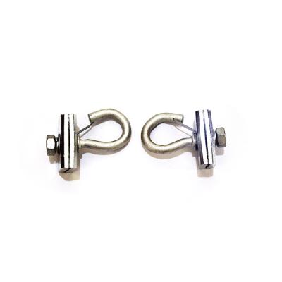 China Aluminum safe soomth stable wholesale span clamp for power and fiber optic feeder cable clamp with high quality for sale