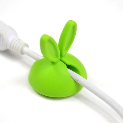 China Cable Collar Rabbit Shape Cable Holder for Office Home Non-Toxic Rubber Material Self Adhesive Cord Clips, Durable Wire Grip Clips for Office for sale