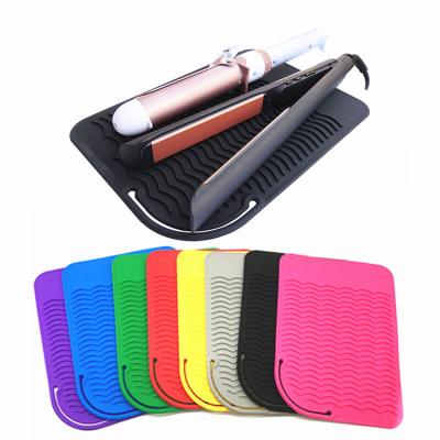 China Wave Lines Hair Iron Protector Heat Resistant Silicone Curling Iron Hair Iron Protector For Hair Straighteners for sale