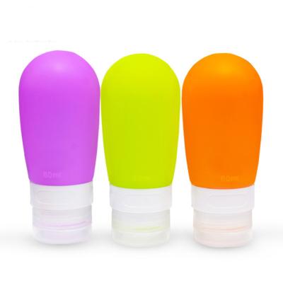 China Wholesale Silicone Travel Bottle Silicone Travel Tube Shampoo Squeeze Silicon Cosmetic Travel Bottle Set for sale