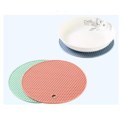 China Sustainable Nordic Round Heat Insulation Silicone Pot Mat Tea And Dish Pad For Household Kitchen for sale