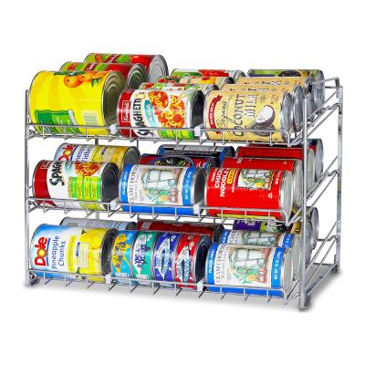 China Workable Stackable Chrome Can Stretch Organizer Holder With Six Adjustable Plastic Dividers For Box Jars Beverage for sale