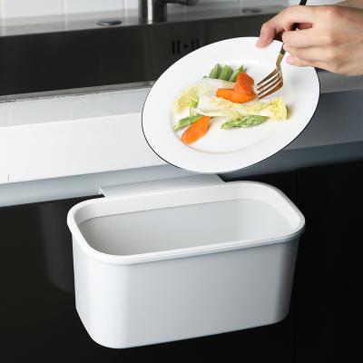 China Small Viable Sustainable Under Sink Waste Bin Kitchen Waste Bin Wall Mounted Hanging Counter Trash Can For Kitchen Cabinet Door for sale