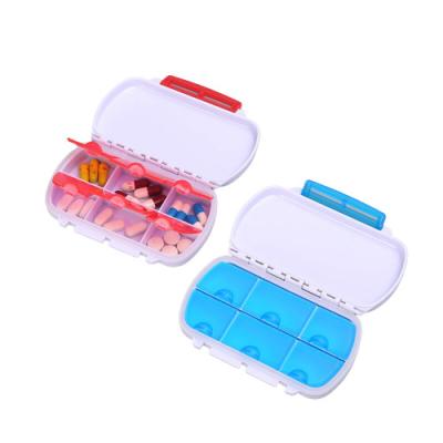 China Small Travel Pill Organizer Daily Pill Case  6 Compartments pill box for sale