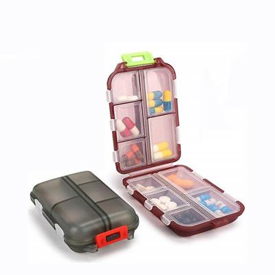 China Travel Pill Organizer 10 Compartments Pill Case Portable Pill Box for sale