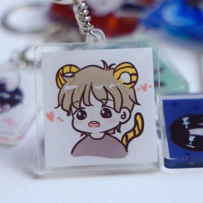 China Wholesale Lovely Kpop Idol Bangtan Boys Cartoon Expression Plastic Acrylic Key Chain for sale