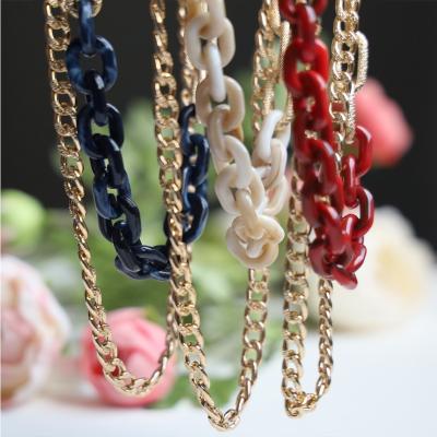 China BLACKPINK Wholesale Kpop Butter Black Pink Girl Group Fashion Style Inlaid Alloy Colorful Acrylic Necklace for sale