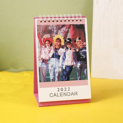 China South Korean Idol Goods Kpop Wholesale Group Magazine Photo 2022 Wall Calendar Pink Black Pink Desk Calendar for sale