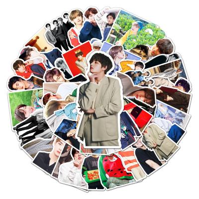 China 50pcs/box Bantan Kpop Group Decorative Sticker Wholesale Popular Boys Magazine Photo Sticker for sale