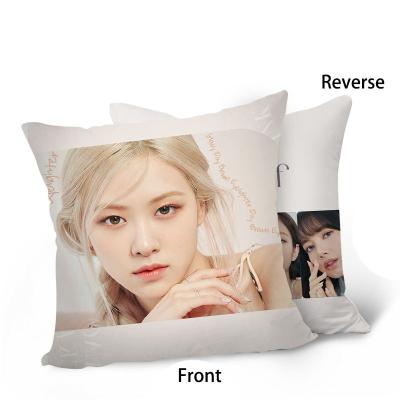 China Anti-Static Wholesale Kpop Idol MerchandiseBlack Pink Pillow Case Cushion Cover for sale