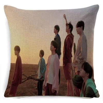 China Wholesale Kpop Idol Goods Bangtan Boys Anti-Static Pillow Case Cushion Cover for sale