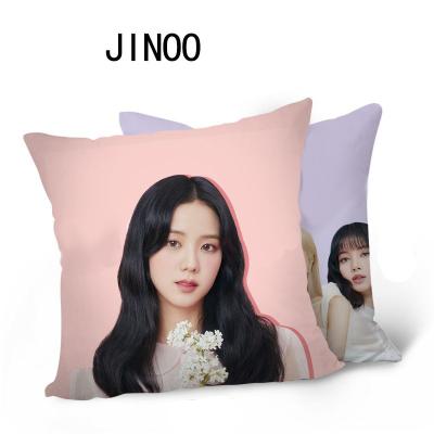 China Wholesale Kpop Idol Anti-Static Goods 5th Birthday Pillowcase Cushion Cover Black Pink for sale