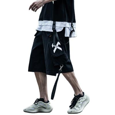 China Breathable High Quality 100% Polyester Multiple Pockets Loose Embroidery Mens Cargo Shorts for sale