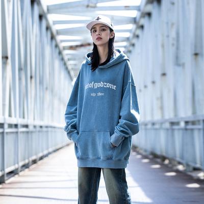 China Custom Logo Women's Hoodies Breathable Sweatshirts Fashion Streetwear Heavyweight Washed Oversise for sale