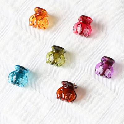 China Girls Colorful Mini Crab Barrettes Small Hair Plastic Women Hair Accessories Fashion Tortoiseshell Claw Clips for sale