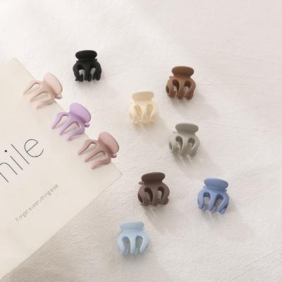 China Matte Solid Mini Small Crab Women Girls Soft PC Hair Accessories Wholesale Plastic Hair Barrettes Holds Hair Claw Clips for sale