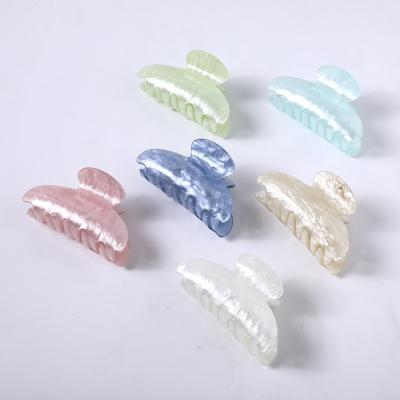 China Korea Hair Claw Clips Large Crab Hair Holder Ponytail Clips Acetate Acrylic Marble Plastic Sling Accessory for sale