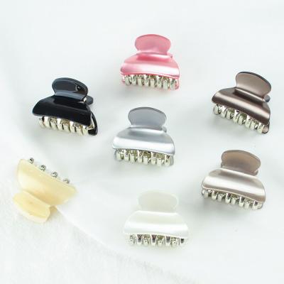 China Wholesale Korean Cute Women Cute Girls Small Acrylic Butterfly Hair Claw Clips Hair Accessories 4cm Metal Bead Hair Clipper Sling for sale