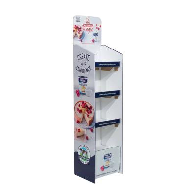 China Cardboard Floor Display Stand Fsdu Pop POS Cardboard Floor Cosmetic Paper Display Stand For Supermarkets PDQ Shelf Shows for sale