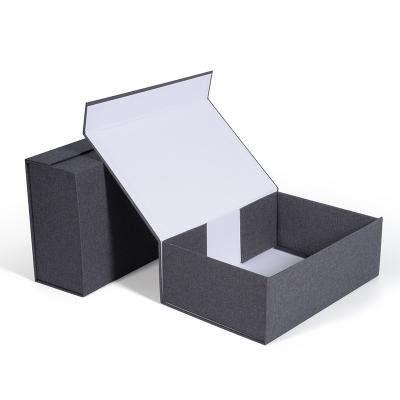 China Recyclable Black Color Available Magnetic Packaging Box Cardboard Gift Box With Magnetic Closure Flat Pack for sale