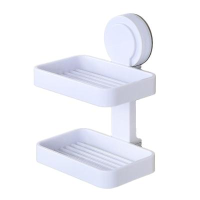 China Minimalist Wall Mount Suction Cup Bathroom Kitchen Shower Soap Dish Soap Holder for sale