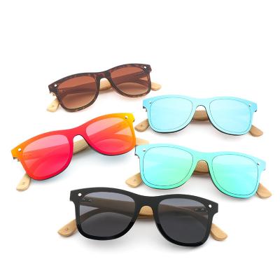 China Fashion Sunglasses Custom Polarized Engrave Logo Sun Glasses Wood Frame Bamboo Handmade Classic Retro Men Shades for sale