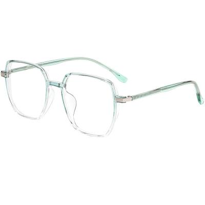 China For ultra-light large-frame TR90 transparent reading glasses newcomer near-sighted glasses for women for sale