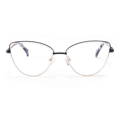 China Trendy Metal Cat Eye Eyeglasses Tr Optical Frame Fashion Women 90 Optical Frames for sale