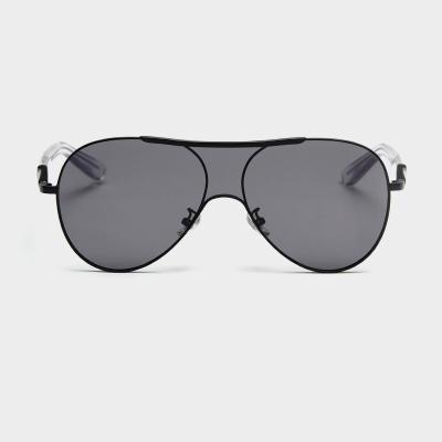 China For new men's large frame nc sunglasses designed double beam reading glass one-piece personality glass retros for sale