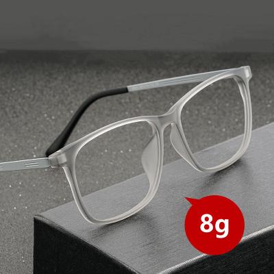 China Reading glass frame men's glass pure titanium full of black matte elastic lacquer comfortable commercial frames myopic for sale