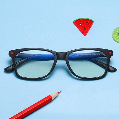 China Reading Full Glass TR90 Color Computer Eye Protection Glasses Best Glasses Kids Blue Frame Boys And Girls Anti Flat Double for sale