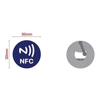 China Waterproof / LJYZN 13.56MHZ URL Coding Circle White N213 Waterproof Sticker NFC RFID Tag For Digital Packaging for sale