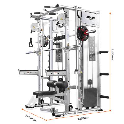 China Modern All In 1 Commercial Gym Equipment Multi Function Smith Machine Power Rack For Bodybuilding Workout for sale