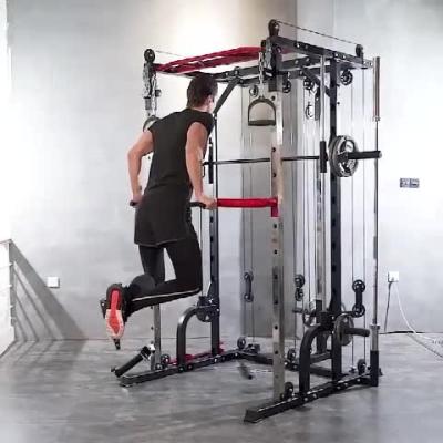 China Wholesale Multi Function Weight Lifting Power Rack Blacksmith Machine Home Gym Squat Equipment for sale