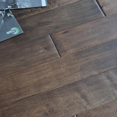 China Modern Dark Coffee Color Chinese Maple Engineered Flooring / Maple Wood Flooring , Parquet for sale