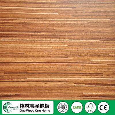 China Indoor merbau engineered flooring multi strips wood fineline wood flooring for sale