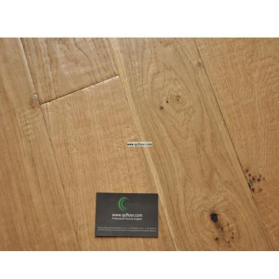 China New Arrival Modern Color Engineered Timber Oak Flooring White Brushed Wood Flooring , Parquet for sale