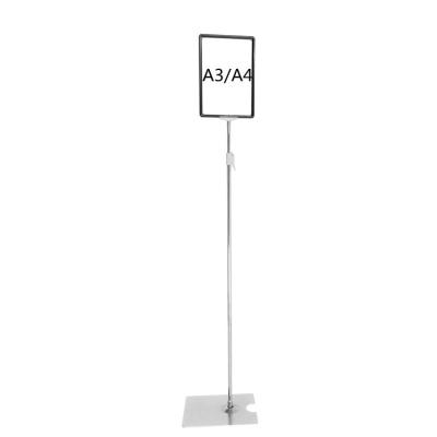 China Advertising OEM Adjusted Height Floor Display Stand Poster Frame Stand For Promotion And Advertising for sale