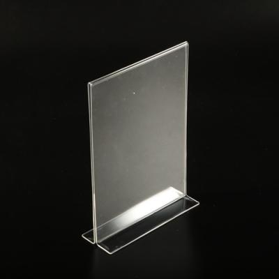 China Size can be customized clear acrylic stand for menu and poster for sale