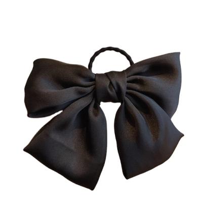 China Ifmia Feminine Girls Bow-knot Hair Bands Fashion Hair Bands Long Ponytail Bow Ribbon Scrunchies Soft Korean Hair Elastics for sale