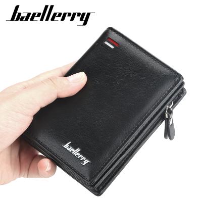 China Other Baellerry Vintage Handmade Unisex Minimalist Multifunctional Vegan Silver Clip Card Holder Porket Leather Purse for sale