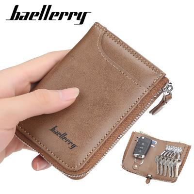 China Popular brand zipper men vertical purses large capacity wallet baellerry wholesale waterproof key wallet for sale