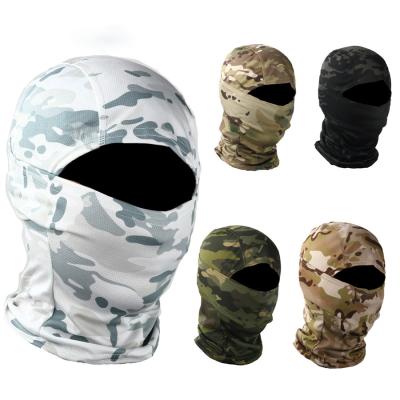 China breathable & Waterproof Outdoor Quick Dry Tactical Snowboard Ski Mask Hat Custom Camouflage Balaclava Print Motorcycle Full Face Balaclava Logo for sale