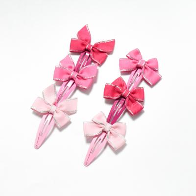 China Fashion Korean Metal Baby Pink Spring Small Hair Clips Bead Clip For Kids Girls Women Hair Accessories for sale